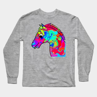 Colorful Horse Long Sleeve T-Shirt